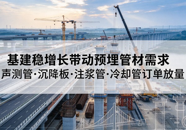 永城基建稳增长带动预埋监测管材需求，声测管、沉降板、注浆管订单持续放量